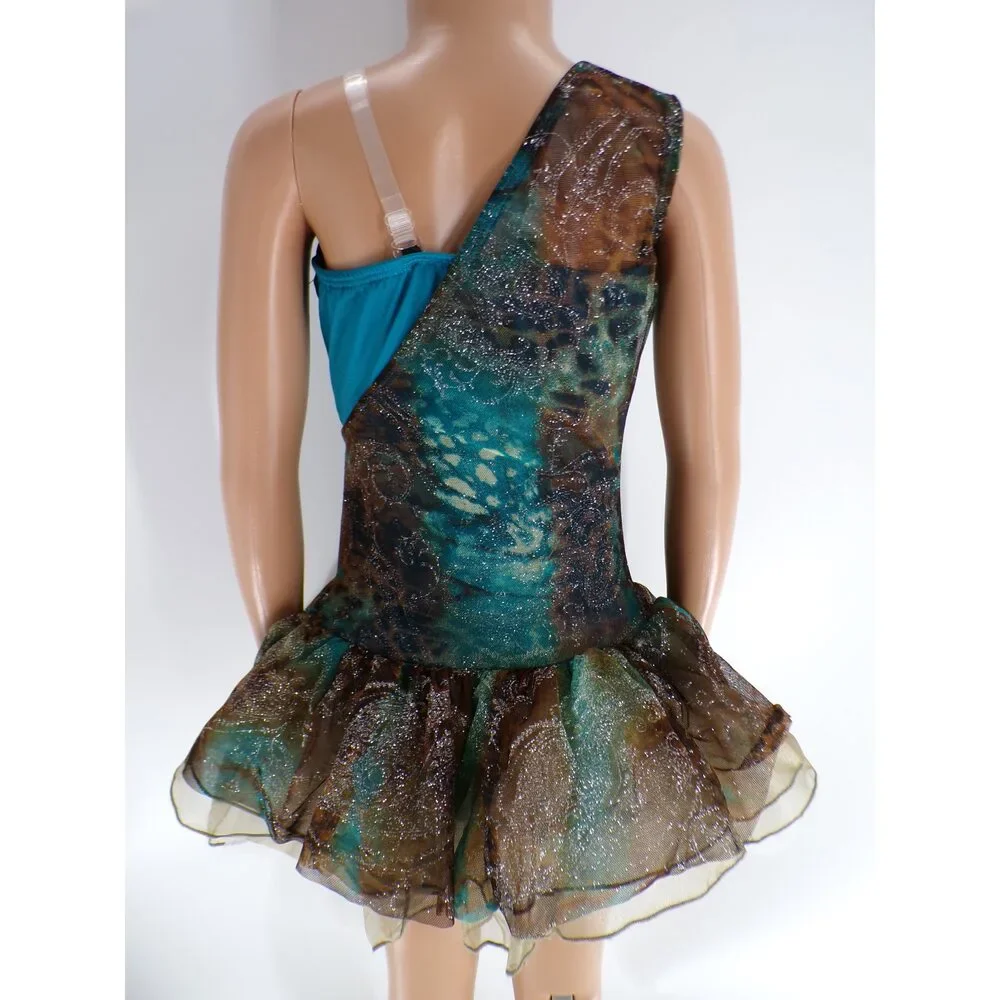 Pre-Owned Dance Costume Unbranded L0215 Medium Child Brown Jazz